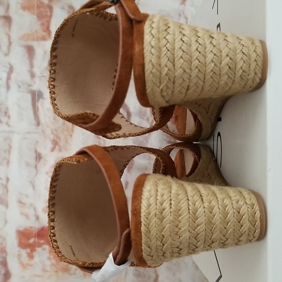 New Via Spiga Izett Suede Espadrille Wedge Sandals - Picture 6 of 11